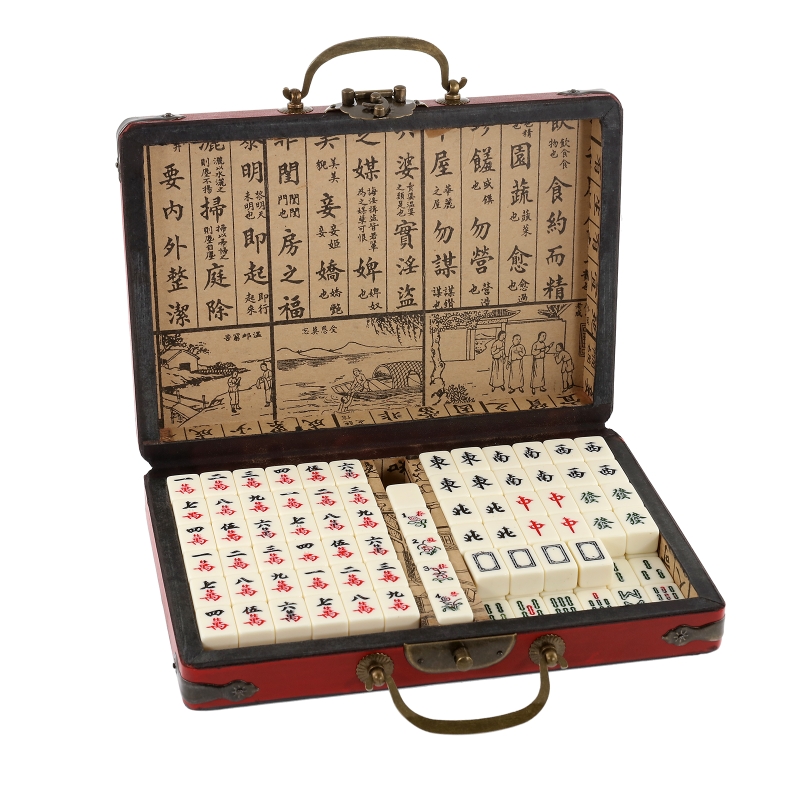 Board Game Vantage - 마작 144 타일 중국식 번호가 매겨진