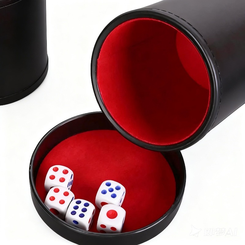 오렌지 그린 레드 가죽 주사위 컵(뚜껑 포함, 내부 안 - Board Game Yahtzee 리뷰 및 가격