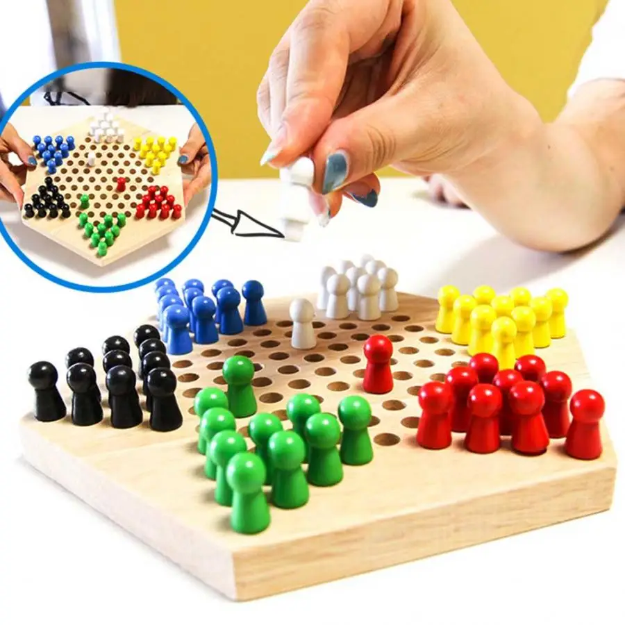 나무 교육 보드 어린이 클래식 Halma 중국어 체커  - Board Game Quacks 리뷰 및 가격