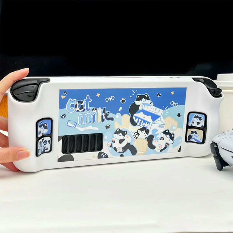 스팀 데크 게임 콘솔을위한 만화 우유 고양이 보호 케이 - Board Game Steam 리뷰 및 가격