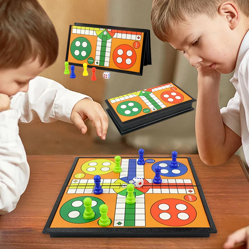 휴대용 루도 체스 백개먼 게임 세트 파티 게임 접이식  - Board Game Vantage 리뷰 및 가격
