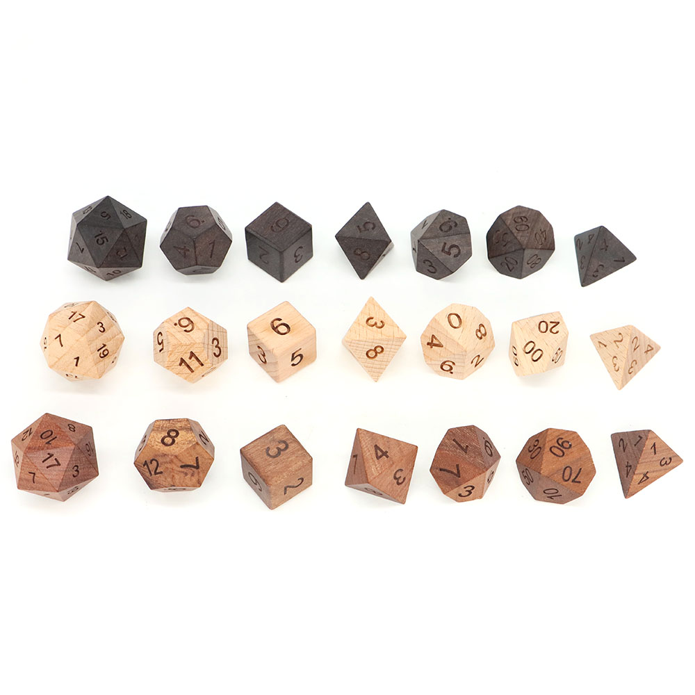 7 개/대 나무 주사위 d4-d20 다면체 주사위 게임 - Board Game Roleplay 리뷰 및 가격